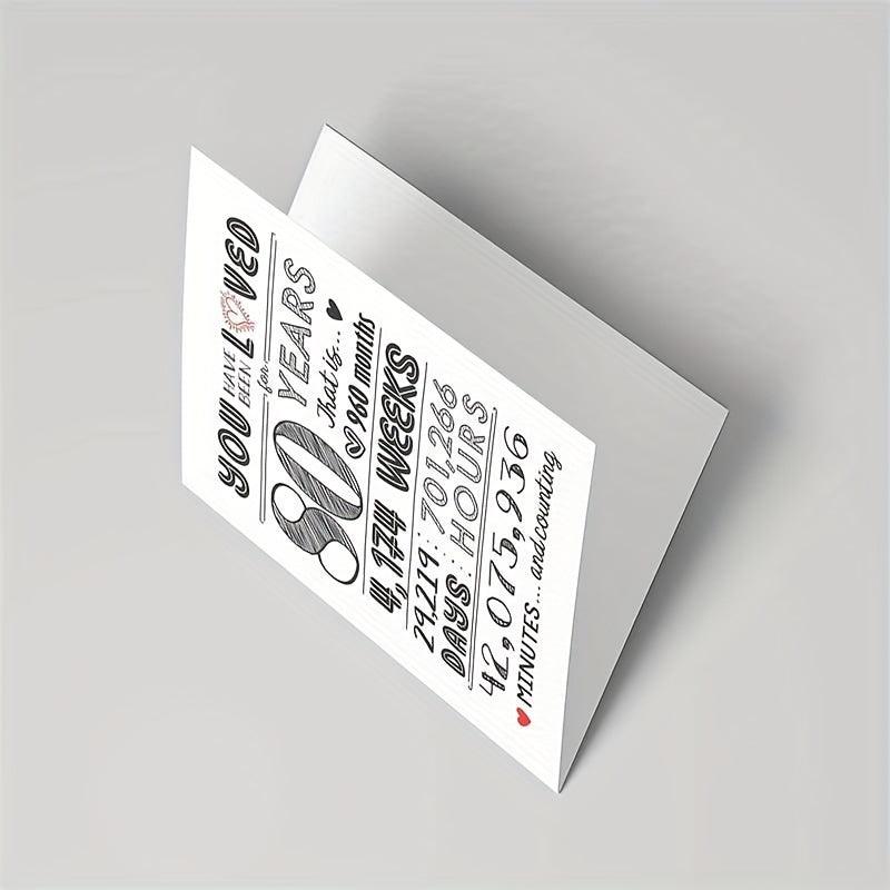 80th Birthday Card & Decorations Set - 80 Years Loved Celebration