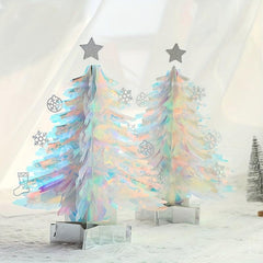 1pc 3D Glitter Christmas Greeting Card Creative Xmas Decor Blessing Message