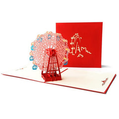 3D Ferris Wheel Greeting Card - Unique Creative Gift