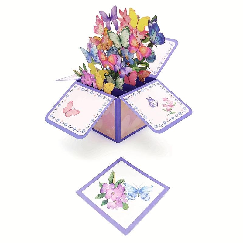 3D Pop Up Butterfly Cards Butterflies Greeting Cards For Mom Birthday