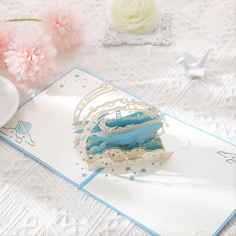 3D Pop Up Happy Whale Greeting Card - Perfect for Any Occasion