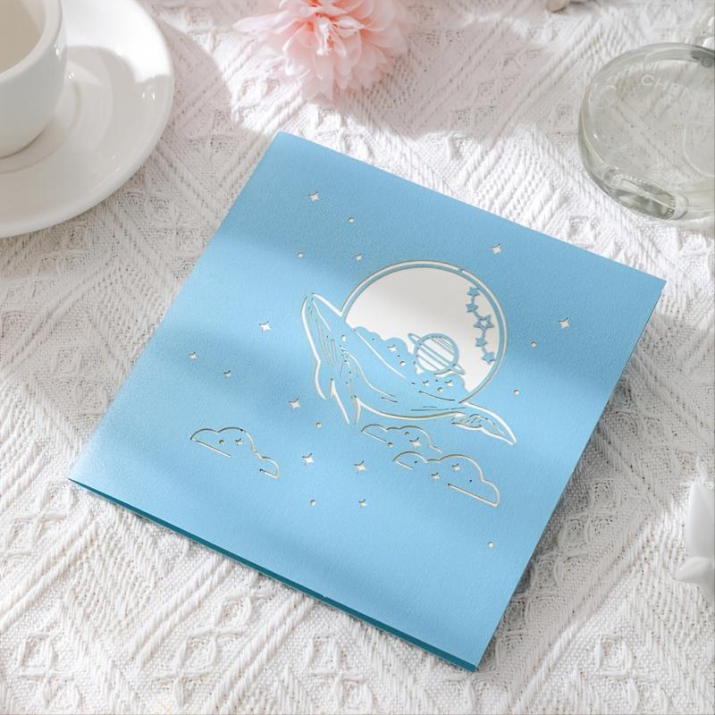 3D Pop Up Happy Whale Greeting Card - Perfect for Any Occasion