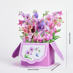 Orchids Pop Up Card - Ideal Gift for Any Occasion