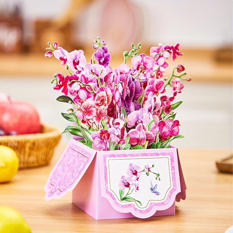 Orchids Pop Up Card - Ideal Gift for Any Occasion