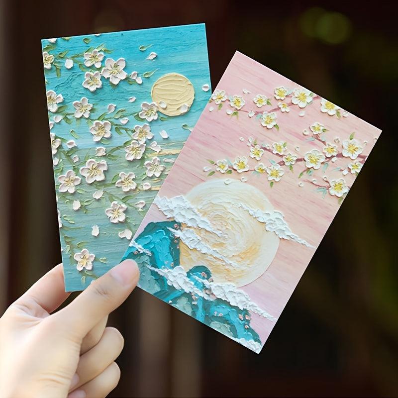 30pcs Painting Style Birthday Wishes Gift Message Card Postcard