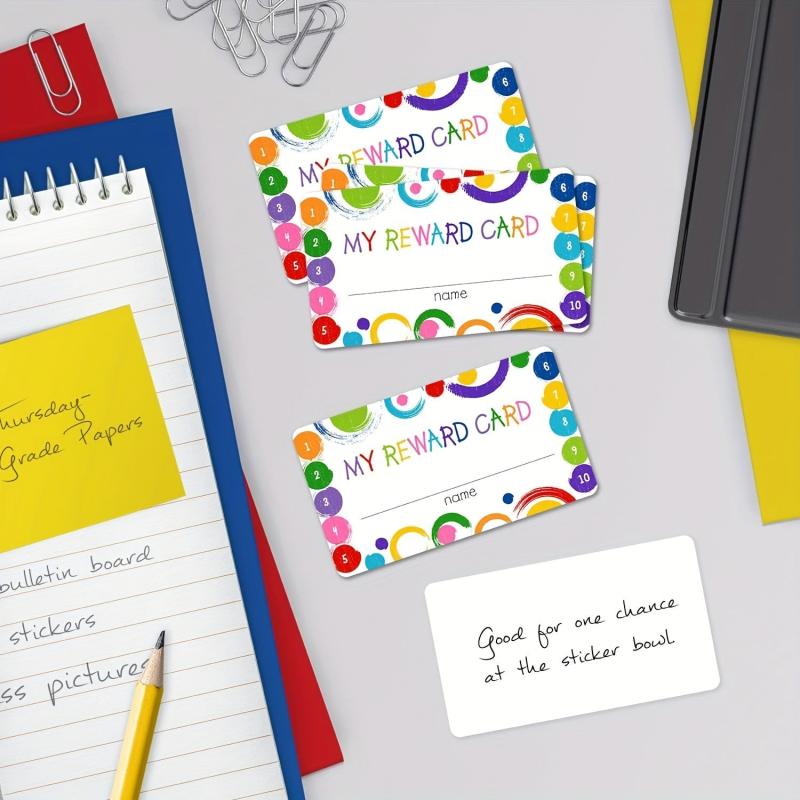 50pcs Reward Cards with Punch Cards | Student Awards Tags