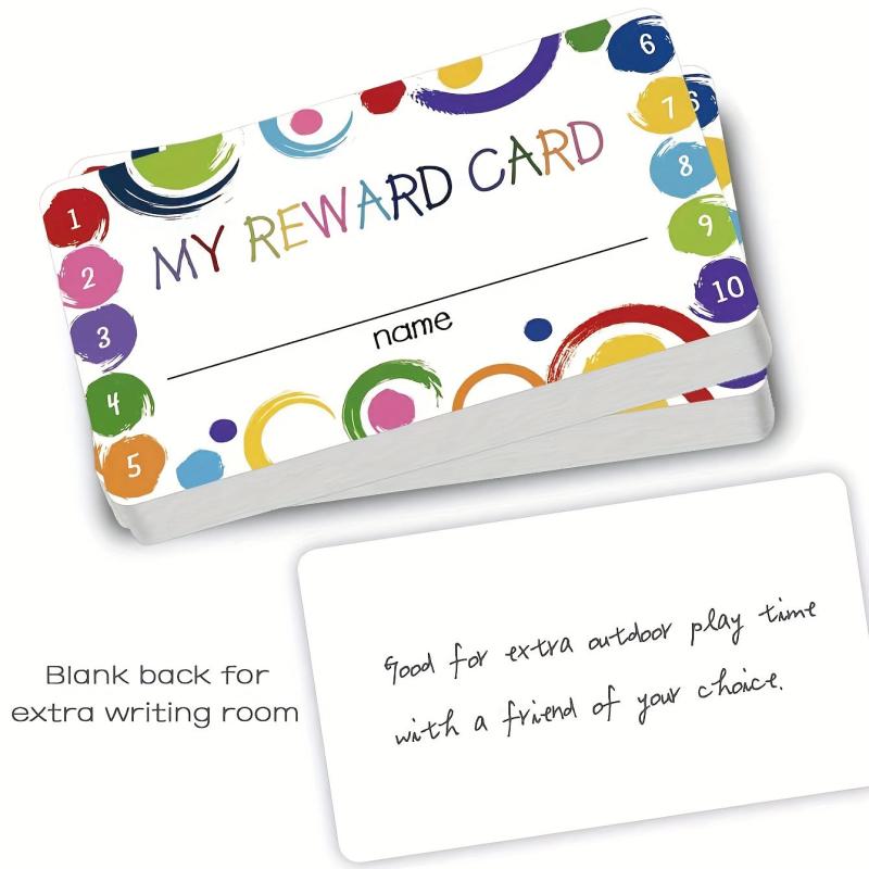 50pcs Reward Cards with Punch Cards | Student Awards Tags