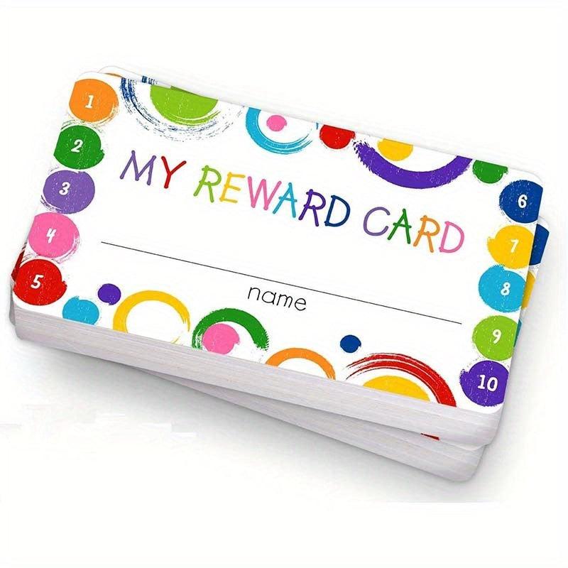 50pcs Reward Cards with Punch Cards | Student Awards Tags