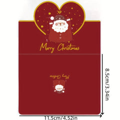 Golden Plated Christmas Greeting Card Floral Design