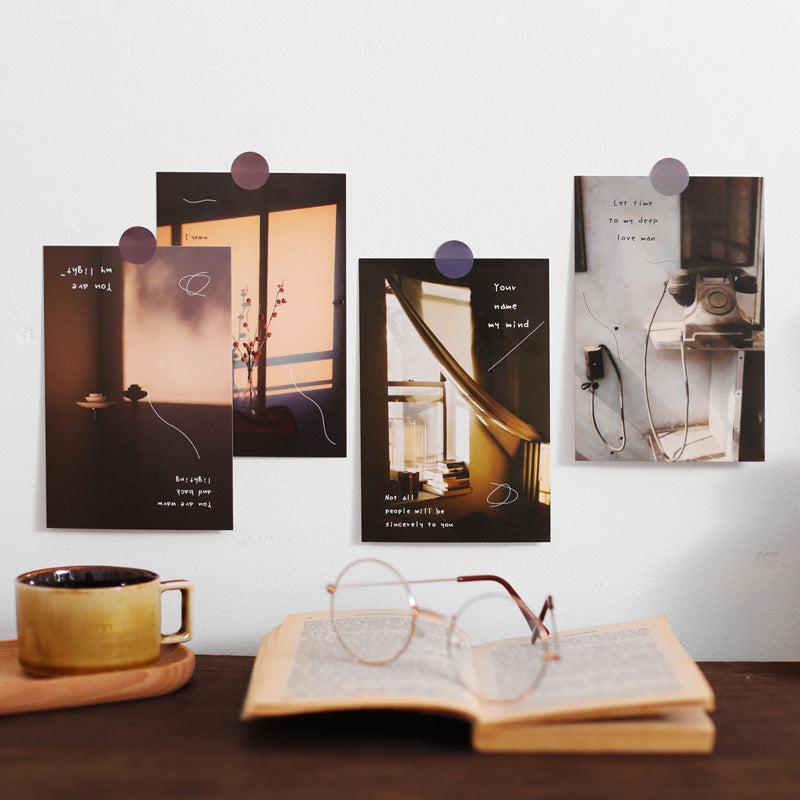 30pcs Light And Shadow Series Postcard Decorative Painting Card