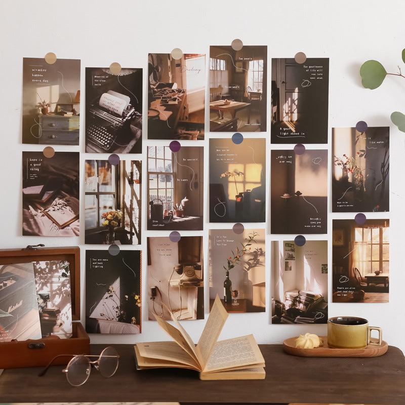 30pcs Light And Shadow Series Postcard Decorative Painting Card