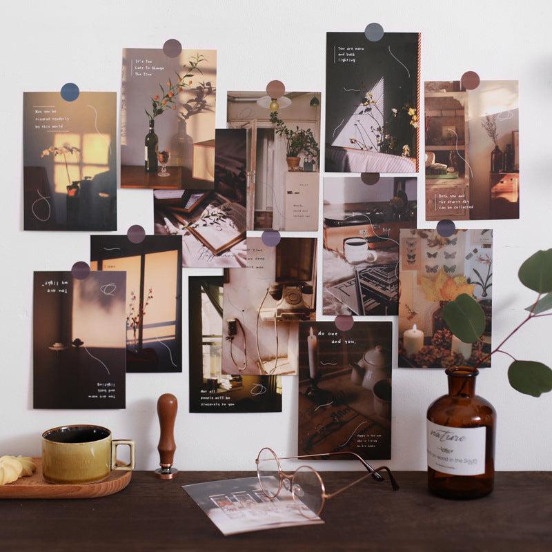 30pcs Light And Shadow Series Postcard Decorative Painting Card
