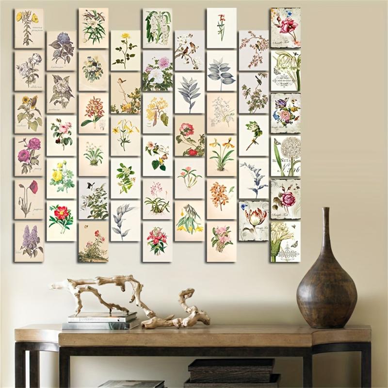 Retro Flower Wall Collage Kit in Yellow for Dreamy Room Decor