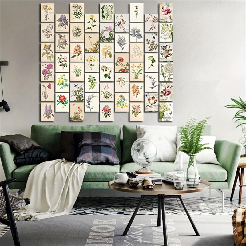 Retro Flower Wall Collage Kit in Yellow for Dreamy Room Decor