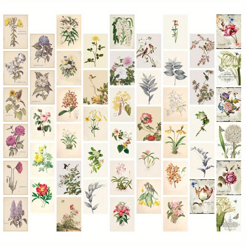 Retro Flower Wall Collage Kit in Yellow for Dreamy Room Decor