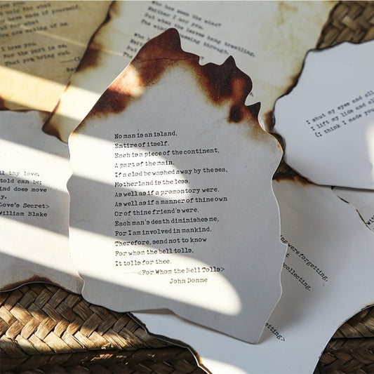 Vintage English Fire Burn Postcard Set for Room Decoration