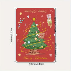 Christmas Cards 6pcs/12pcs Message Blessing Supplies For Friends And Family