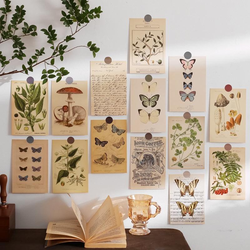 30 Piece Butterfly Leaf Insect Wall Sticker Set for Bedroom Decoration