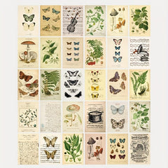 30 Piece Butterfly Leaf Insect Wall Sticker Set for Bedroom Decoration
