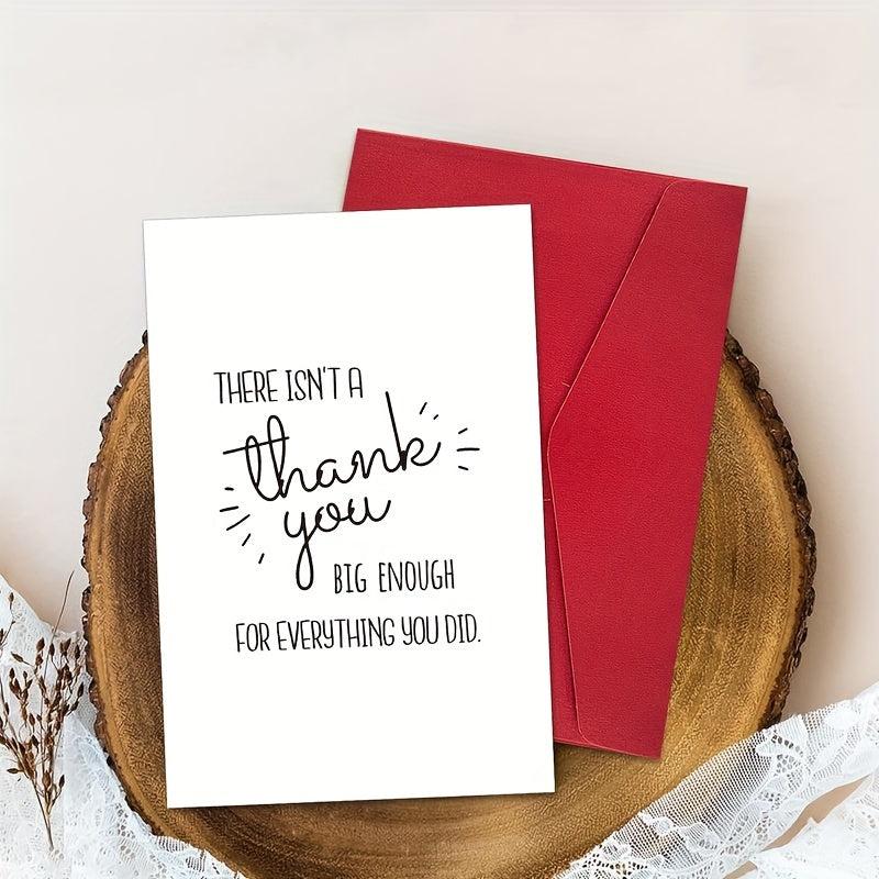 Funny Thank You Card With Envelope - Thankful Greeting Card for Teacher