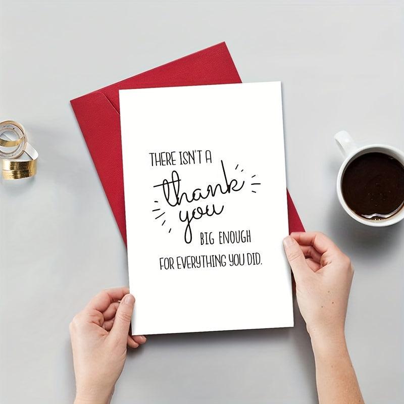 Funny Thank You Card With Envelope - Thankful Greeting Card for Teacher