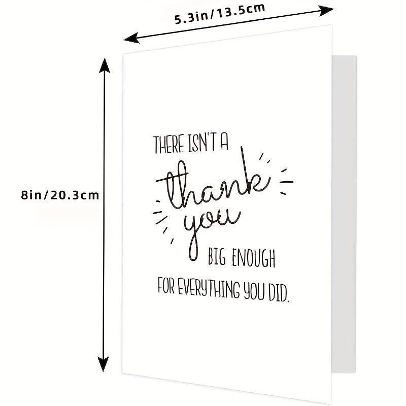 Funny Thank You Card With Envelope - Thankful Greeting Card for Teacher