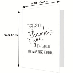 Funny Thank You Card With Envelope - Thankful Greeting Card for Teacher