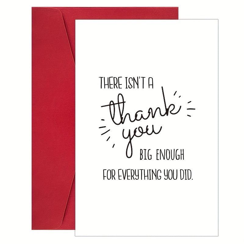 Funny Thank You Card With Envelope - Thankful Greeting Card for Teacher