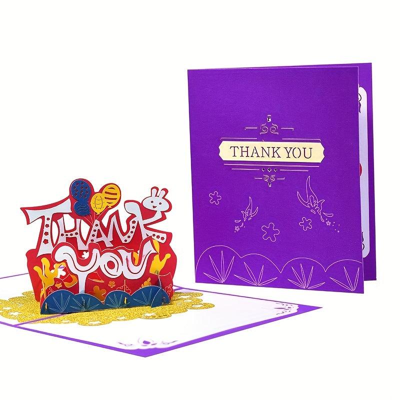 Pop Up Thank You Cards with Envelopes, Perfect for Business Graduation Wedding