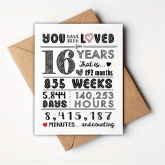 Sweet 16 Teen Birthday Card & Decor Set