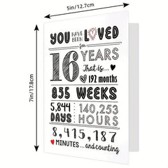 Sweet 16 Teen Birthday Card & Decor Set