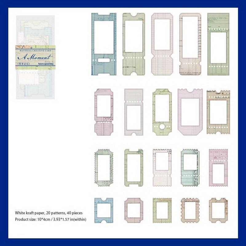 40pcs Time Series Journal Diary Decoration Material Pack