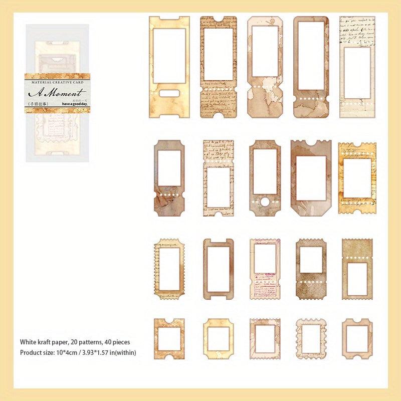 40pcs Time Series Journal Diary Decoration Material Pack