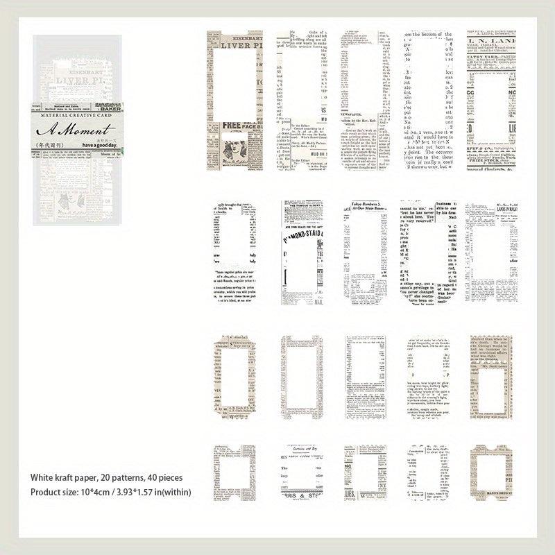 40pcs Time Series Journal Diary Decoration Material Pack