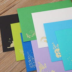 6pcs Small Fresh Bronzing Western Envelopes