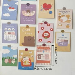 30pcs Girl Heart Bear Card Set Diary Journal Students' Room Decoration
