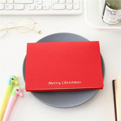 1pc Christmas 3D Hollowing Castle Card Blessings Small Card
