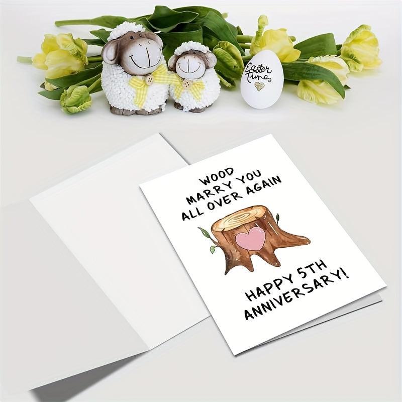 Funny 5th Anniversary Card for Him - 5 Years Married Gift for Husband