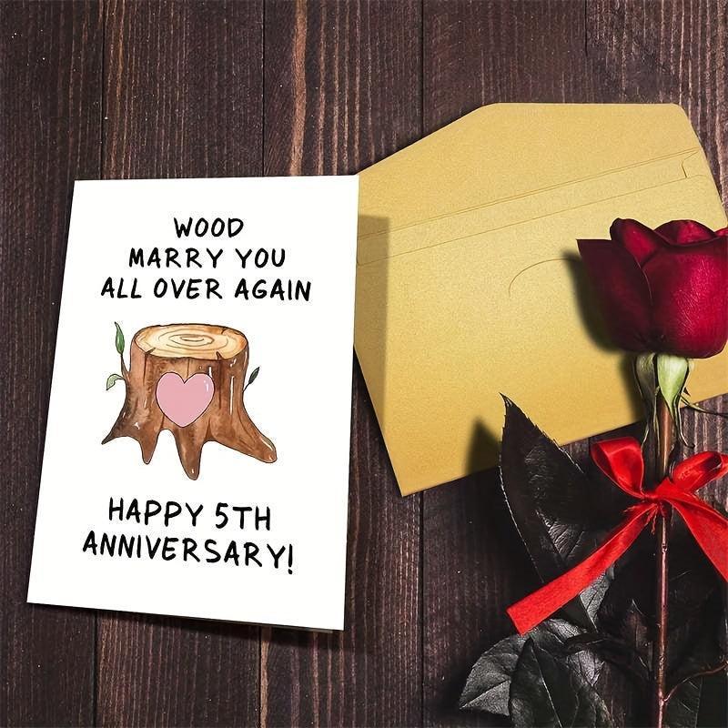 Funny 5th Anniversary Card for Him - 5 Years Married Gift for Husband