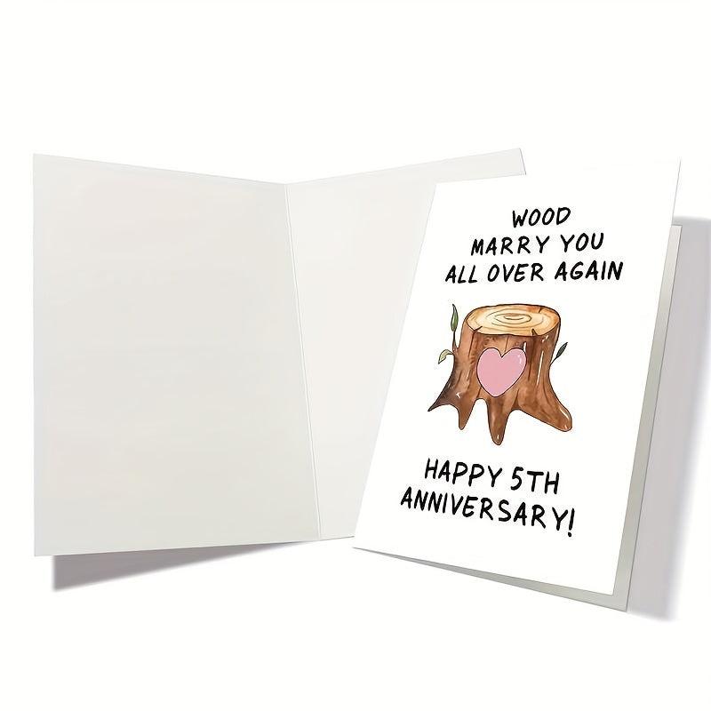 Funny 5th Anniversary Card for Him - 5 Years Married Gift for Husband