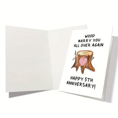 Funny 5th Anniversary Card for Him - 5 Years Married Gift for Husband