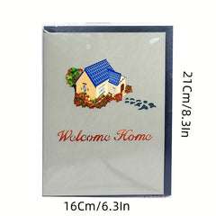 Welcome Home 3D Pop Up Card Housewarming Gift Card Envelopes