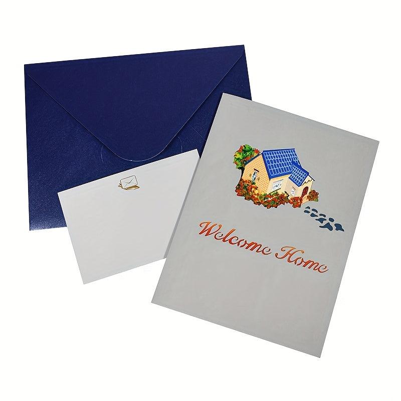 Welcome Home 3D Pop Up Card Housewarming Gift Card Envelopes