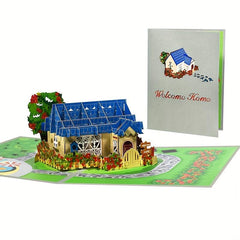Welcome Home 3D Pop Up Card Housewarming Gift Card Envelopes