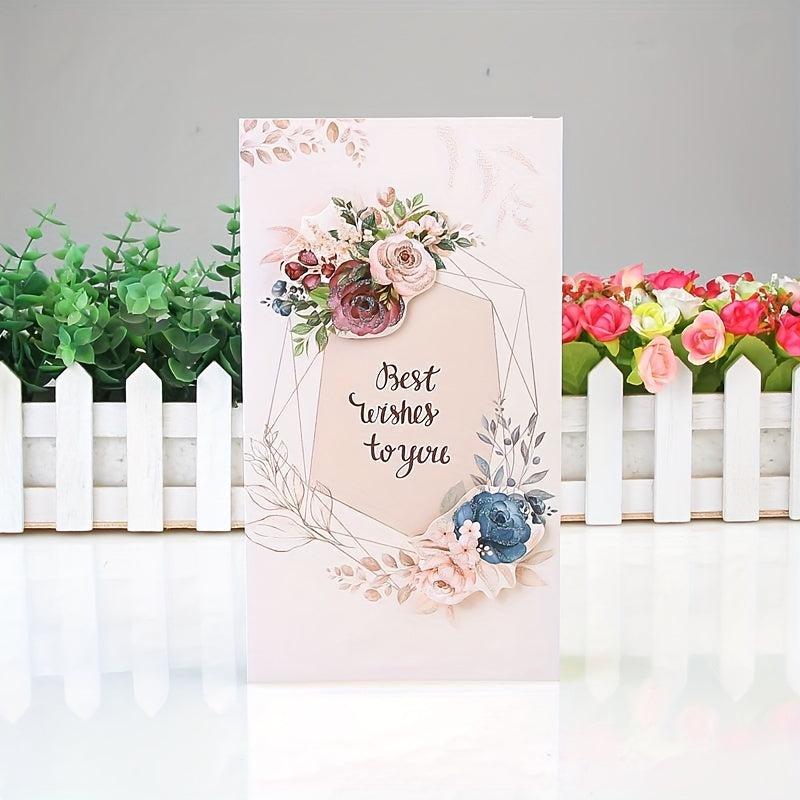 3D Flower Greeting Card for Mother Teacher Qixi