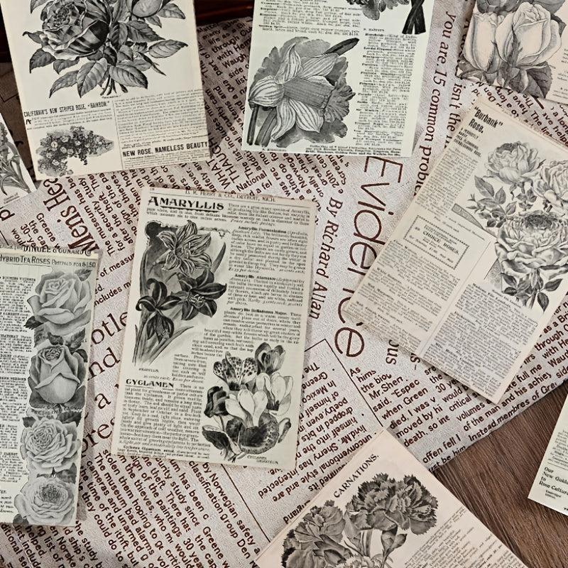 Set of 10 Floral Greeting Cards for Postcards or Wall Decor