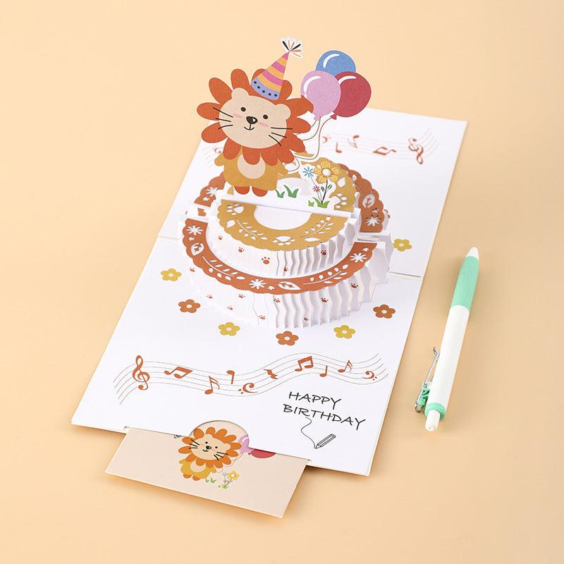 3D Birthday Cake Shaped Card Multiple Styles
