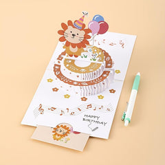 3D Birthday Cake Shaped Card Multiple Styles