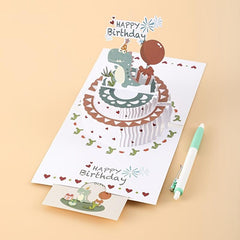3D Birthday Cake Shaped Card Multiple Styles