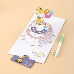 3D Birthday Cake Shaped Card Multiple Styles